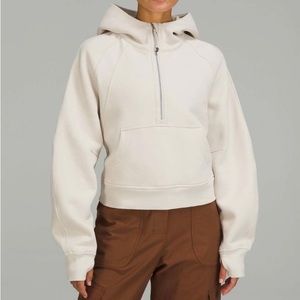 SCUBA OVERSIZED HALF-ZIP HOODIE, Natural Ivory